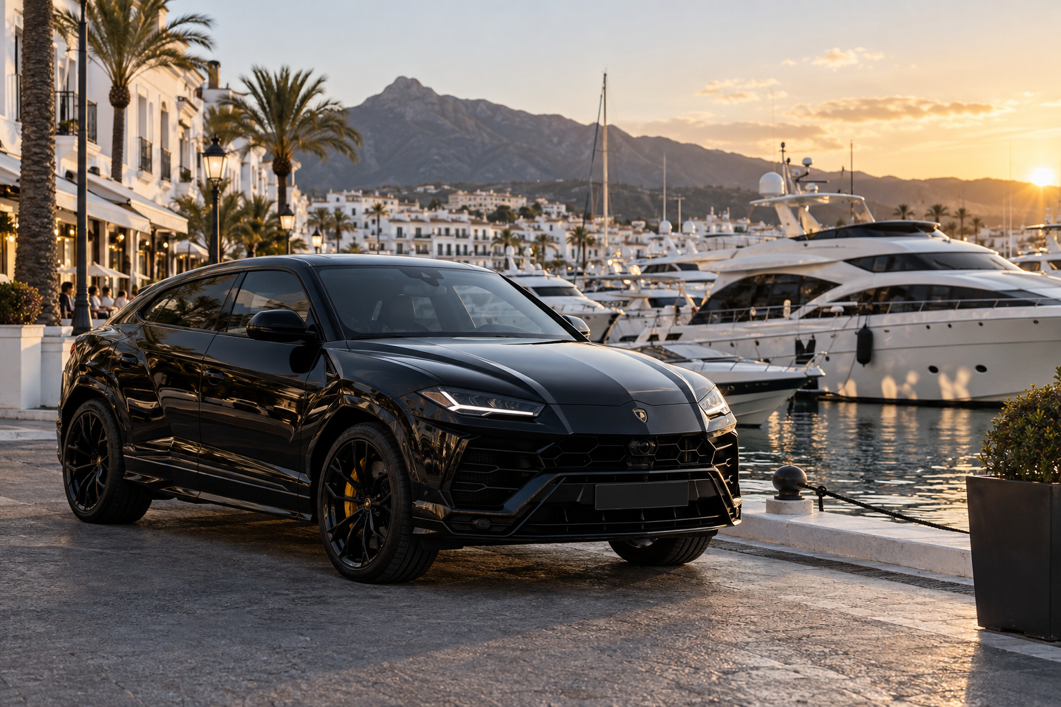 Marbella coastline and luxury marina